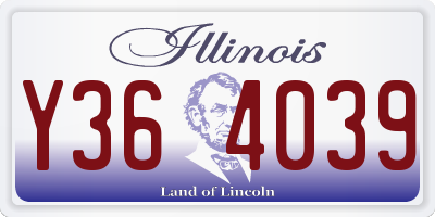 IL license plate Y364039