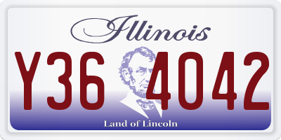 IL license plate Y364042