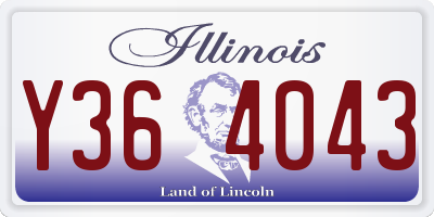 IL license plate Y364043