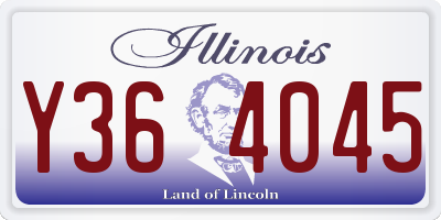 IL license plate Y364045