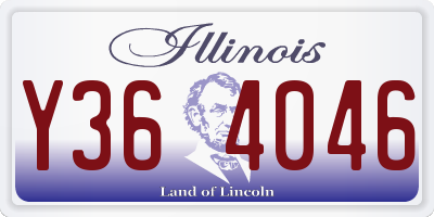 IL license plate Y364046