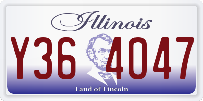 IL license plate Y364047