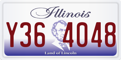 IL license plate Y364048