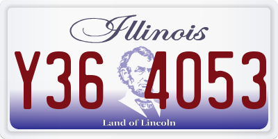 IL license plate Y364053