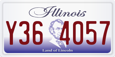 IL license plate Y364057
