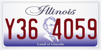 IL license plate Y364059