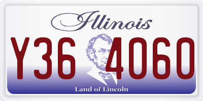 IL license plate Y364060