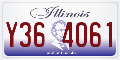IL license plate Y364061