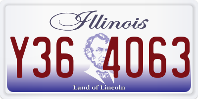 IL license plate Y364063