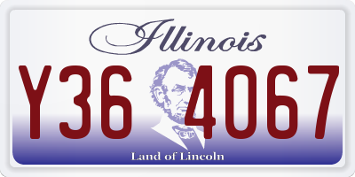 IL license plate Y364067