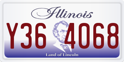IL license plate Y364068