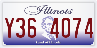 IL license plate Y364074