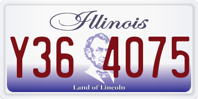 IL license plate Y364075