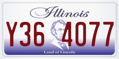 IL license plate Y364077