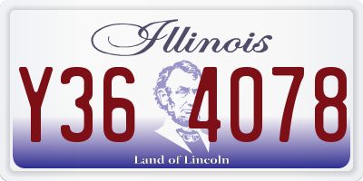 IL license plate Y364078