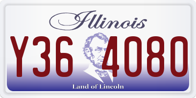 IL license plate Y364080