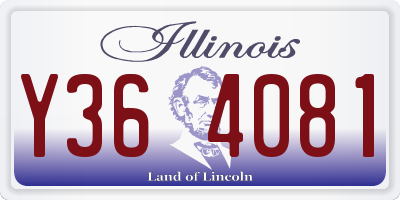 IL license plate Y364081
