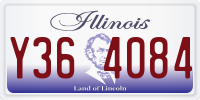 IL license plate Y364084