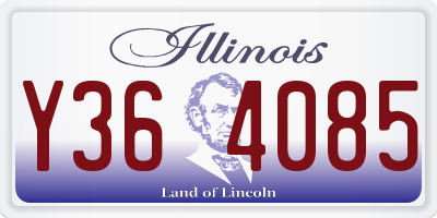 IL license plate Y364085