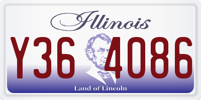 IL license plate Y364086