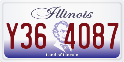IL license plate Y364087