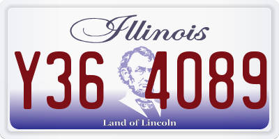 IL license plate Y364089