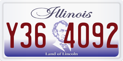 IL license plate Y364092