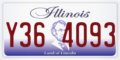 IL license plate Y364093