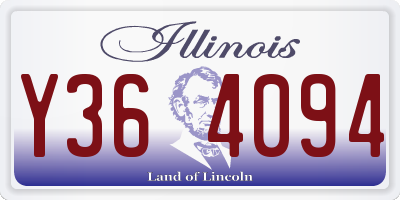 IL license plate Y364094