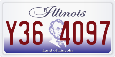 IL license plate Y364097