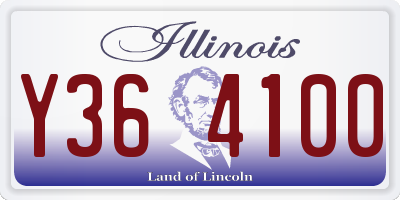 IL license plate Y364100