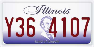 IL license plate Y364107