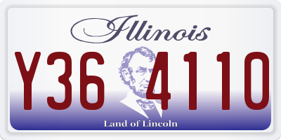 IL license plate Y364110