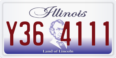 IL license plate Y364111