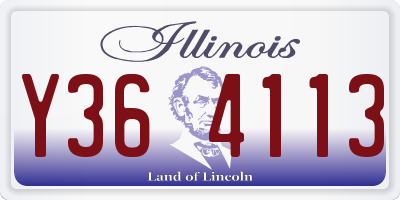 IL license plate Y364113