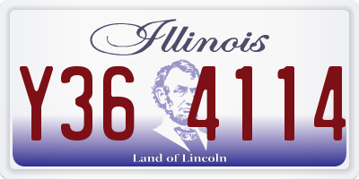 IL license plate Y364114