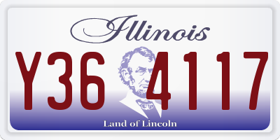 IL license plate Y364117
