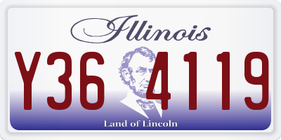 IL license plate Y364119
