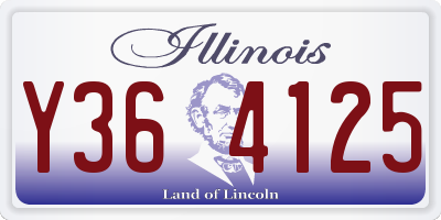 IL license plate Y364125