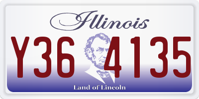 IL license plate Y364135