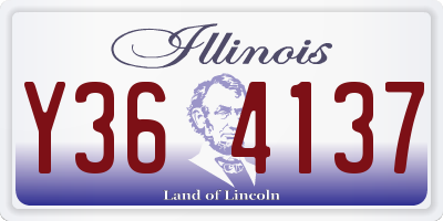 IL license plate Y364137