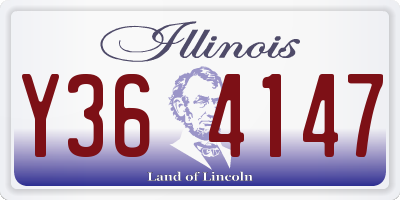 IL license plate Y364147