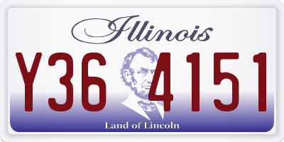 IL license plate Y364151