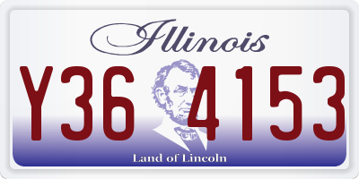 IL license plate Y364153