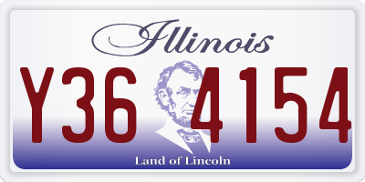 IL license plate Y364154