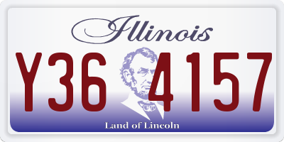 IL license plate Y364157