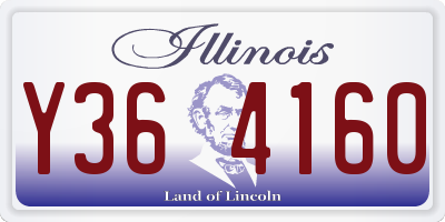 IL license plate Y364160