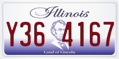IL license plate Y364167