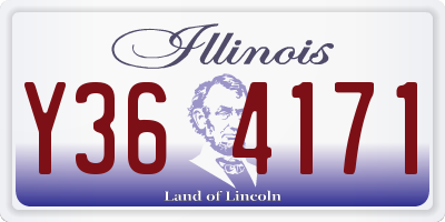 IL license plate Y364171