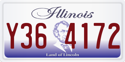 IL license plate Y364172